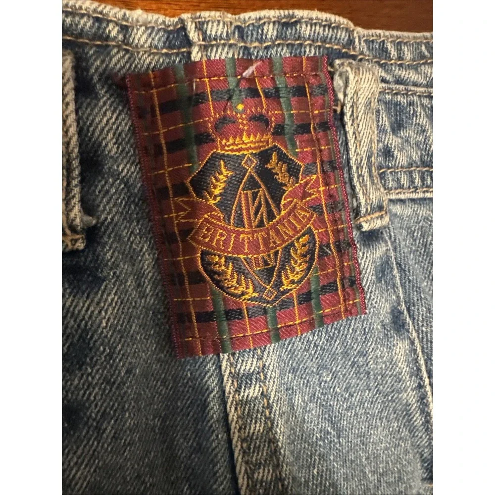 Vintage Britannia Jeans Women's Size 12 Plaid‎ Lined High Waist Tapered 80s 90s